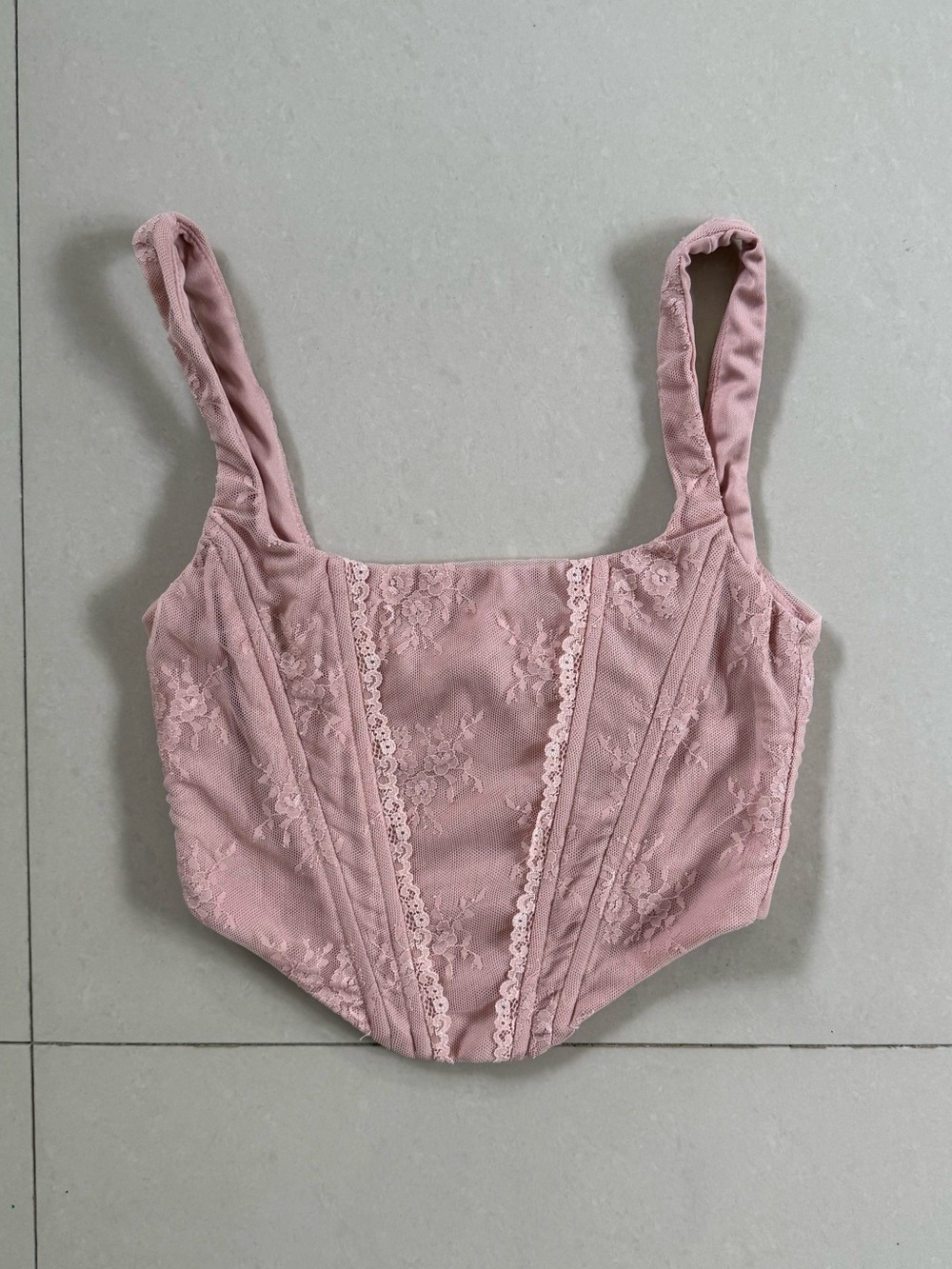 Princess Polly Pink Lace Corset Top